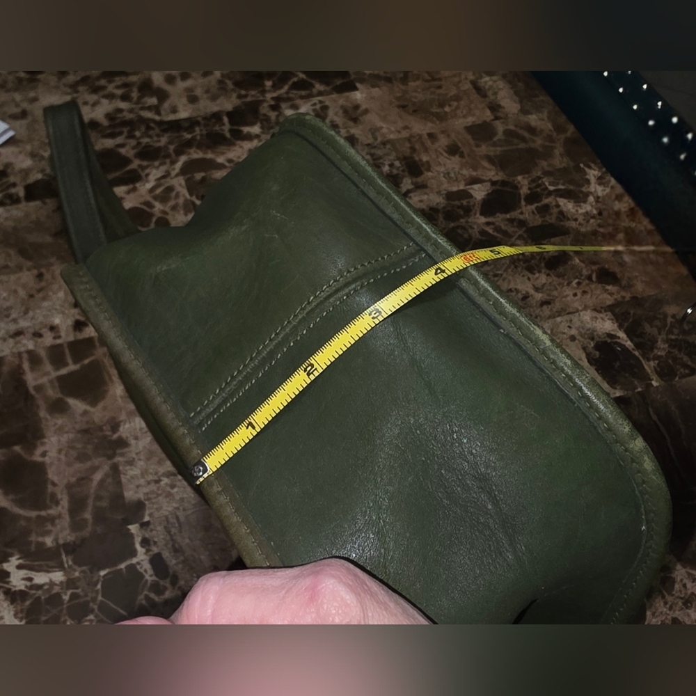 VINTAGE COACH LEGACY JANICE 9550 CROSDBODY Sage GREEN LEATHER BAG PURSE Adjust - Picture 6 of 12